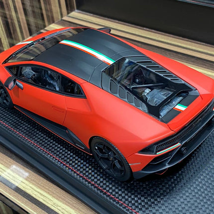 Lamborghini Huracan EVO 2019 1:18 Orange Resin Model Car by MR - premium collector scale model