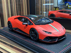 Lamborghini Huracan EVO 2019 1:18 Orange Resin Model Car by MR - detailed collector display model