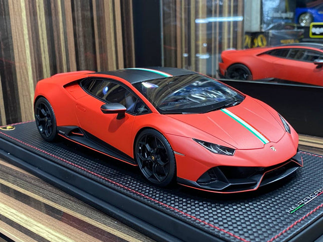 Lamborghini Huracan EVO 2019 1:18 Orange Resin Model Car by MR - detailed collector display model