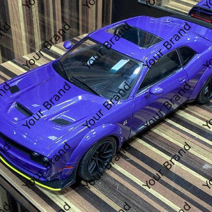 Solido 1/18 Dodge Challenger R/T SCAT Pack Widebody Purple Diecast - scale model collectible piece