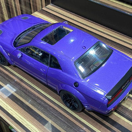 Solido 1/18 Dodge Challenger R/T SCAT Pack Widebody Purple Diecast - collectible scale model car