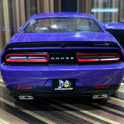 Solido 1/18 Dodge Challenger R/T SCAT Pack Widebody Purple Diecast - fine detailed model replica