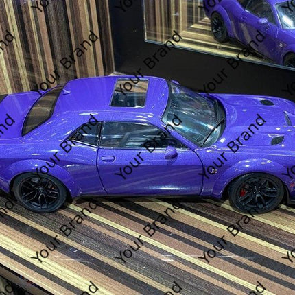 Solido 1/18 Dodge Challenger R/T SCAT Pack Widebody Purple Diecast - premium collector scale model