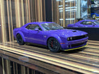 Solido 1/18 Dodge Challenger R/T SCAT Pack Widebody Purple Diecast - detailed collector display model