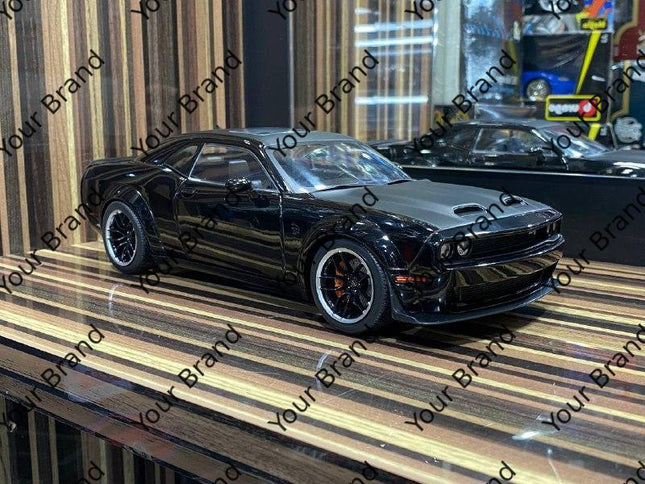 Solido 1:18 Diecast Dodge Challenger SRT Hellcat Black Model Car - detailed collector display model