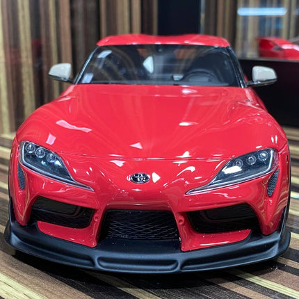 GT Spirit Toyota Supra GR 1:18 Red Resin Model Car - studio product photo of the scale model