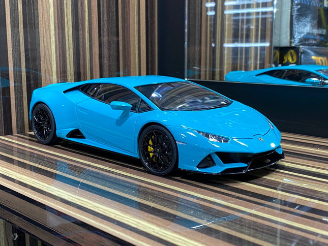 AutoArt Lamborghini Huracan EVO Blue 1:18 Diecast Model Car - detailed collector display model