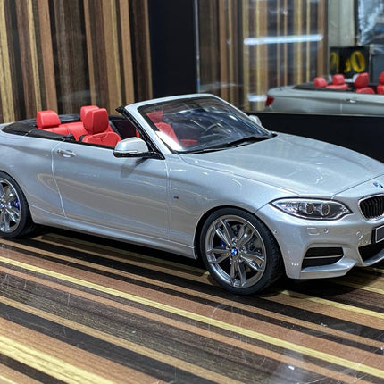 GT Spirit BMW M235i Cabrio 1:18 Resin Model Silver - detailed collector display model