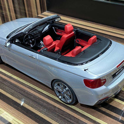 GT Spirit BMW M235i Cabrio 1:18 Resin Model Silver - premium collector scale model