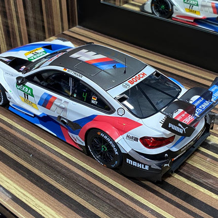 Minichamps 1/18 BMW M4 DTM 2018 White Resin Model Car - premium collector scale model