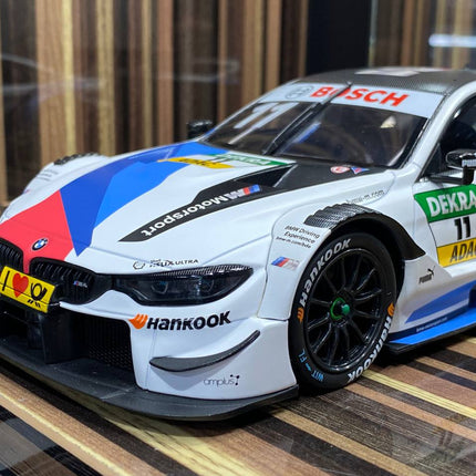 Minichamps 1/18 BMW M4 DTM 2018 White Resin Model Car - scale model for display