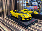 MR Models 1/18 Resin Ferrari 812 Competizione Yellow Miniature Car - detailed collector display model