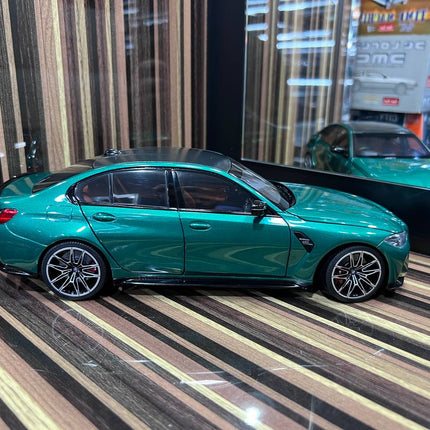 Minichamps BMW M3 2020 1:18 Green Diecast Model Car - fine detailed model replica