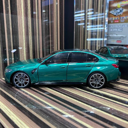 Minichamps BMW M3 2020 1:18 Green Diecast Model Car - detailed die-cast style model