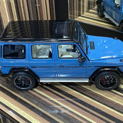 Minichamps 1/18 Mercedes-Benz G 63 AMG Blue Diecast Model Car - collectible scale model car