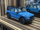 Minichamps 1/18 Mercedes-Benz G 63 AMG Blue Diecast Model Car - detailed collector display model