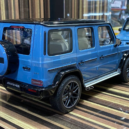 Minichamps 1/18 Mercedes-Benz G 63 AMG Blue Diecast Model Car - fine detailed model replica