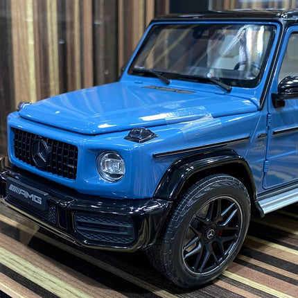 Minichamps 1/18 Mercedes-Benz G 63 AMG Blue Diecast Model Car - premium collector scale model