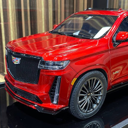 MotorHelix 1/18 Resin Cadillac Escalade V Red Model Car - fine detailed model replica