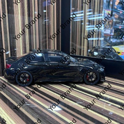 GT Spirit 1:18 BMW M2 Competition Black Resin Scale Model Car - studio product photo of the scale model