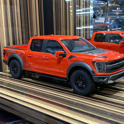 GT Spirit 1:18 Ford F-150 Raptor Orange Resin Model - detailed collector display model