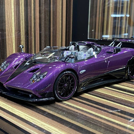 LCD Model Pagani Zonda HP Barchetta Purple 1:18 Diecast Model Car - showroom-quality model replica