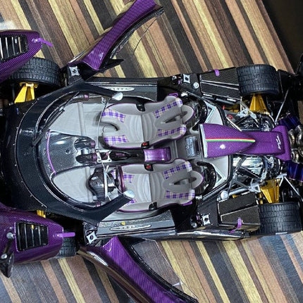 LCD Model Pagani Zonda HP Barchetta Purple 1:18 Diecast Model Car - hand-finished display model