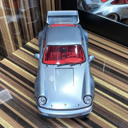 GT Spirit 1:18 Porsche 964 RSR 3.8 Silver Resin Model Car - collectible scale model car