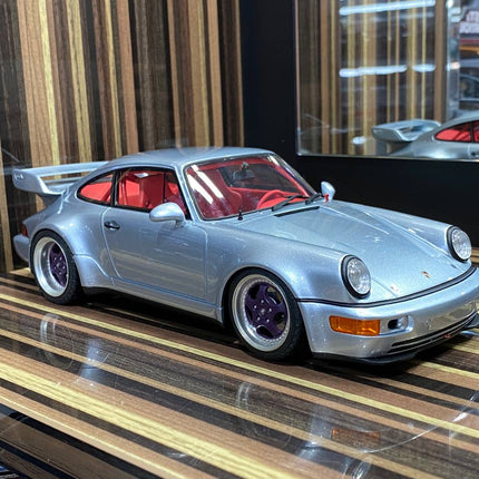 GT Spirit 1:18 Porsche 964 RSR 3.8 Silver Resin Model Car - detailed collector display model