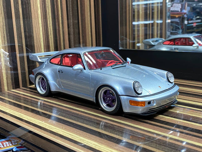 GT Spirit 1:18 Porsche 964 RSR 3.8 Silver Resin Model Car - detailed collector display model