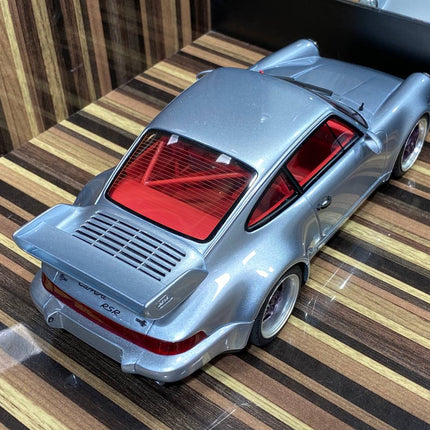 GT Spirit 1:18 Porsche 964 RSR 3.8 Silver Resin Model Car - scale model for display