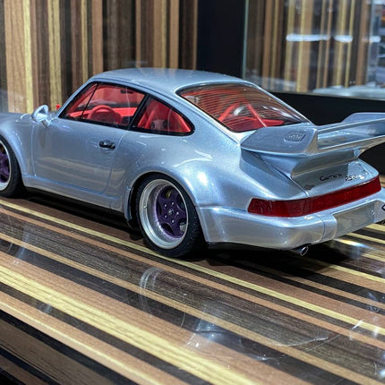 GT Spirit 1:18 Porsche 964 RSR 3.8 Silver Resin Model Car - collector edition scale model