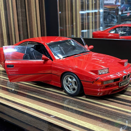 Solido 1:18 Diecast BMW 850 CSI E31 Red Model Car - detailed collector display model