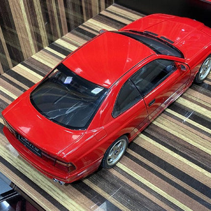 Solido 1:18 Diecast BMW 850 CSI E31 Red Model Car - detailed die-cast style model