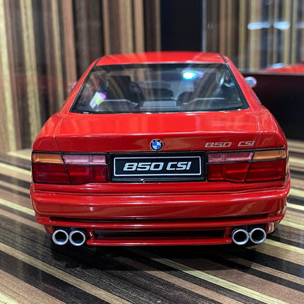 Solido 1:18 Diecast BMW 850 CSI E31 Red Model Car - collector edition scale model