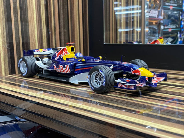 Minichamps 1/18 Red Bull Racing RB2 D. Coulthard 2006 Formula 1 Blue Diecast Model Car - detailed collector display model