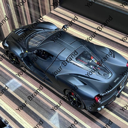 Bburago Ferrari LaFerrari 1:18 Diecast Model Car Black Signature Series - fine detailed model replica
