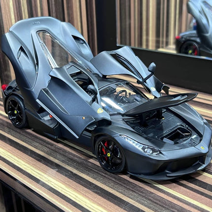 Bburago Ferrari LaFerrari 1:18 Diecast Model Car Black Signature Series - detailed die-cast style model