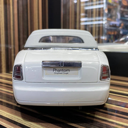 Kyosho Rolls-Royce Phantom Drophead Coupe White 1:18 Diecast Model Car - detailed die-cast style model