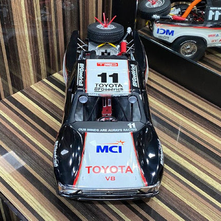 AutoArt Toyota Trophy Truck #11 White and Black 1:18 Diecast Model Truck - fine detailed model replica