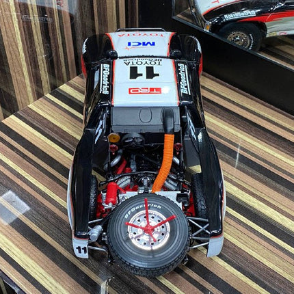 AutoArt Toyota Trophy Truck #11 White and Black 1:18 Diecast Model Truck - detailed die-cast style model