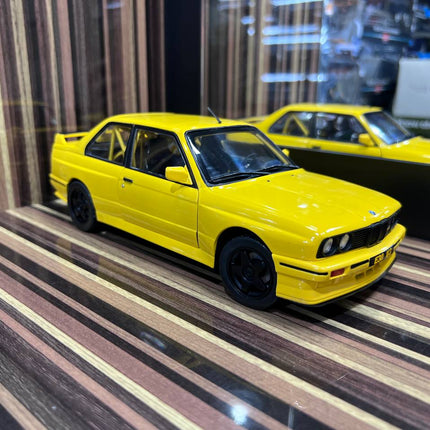 Solido BMW M3 E30 1:18 Diecast Model Car Yellow - collectible scale model car