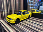 Solido BMW M3 E30 1:18 Diecast Model Car Yellow - detailed collector display model