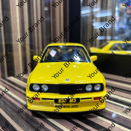 Solido BMW M3 E30 1:18 Diecast Model Car Yellow - scale model for display