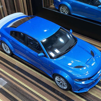 1/18 Diecast Dodge Charger SRT Hellcat Blue GT Spirit Scale Model Car - collectible scale model car