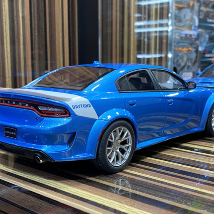 1/18 Diecast Dodge Charger SRT Hellcat Blue GT Spirit Scale Model Car - fine detailed model replica