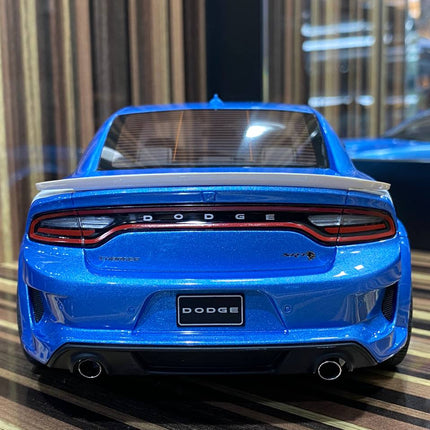 1/18 Diecast Dodge Charger SRT Hellcat Blue GT Spirit Scale Model Car - premium collector scale model