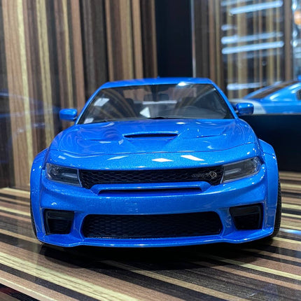 1/18 Diecast Dodge Charger SRT Hellcat Blue GT Spirit Scale Model Car - detailed die-cast style model