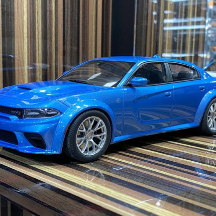 1/18 Diecast Dodge Charger SRT Hellcat Blue GT Spirit Scale Model Car - showroom-quality model replica