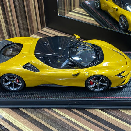 MR 1:18 Ferrari SF90 Stradale Giallo Montecarlo Resin Model - premium collector scale model